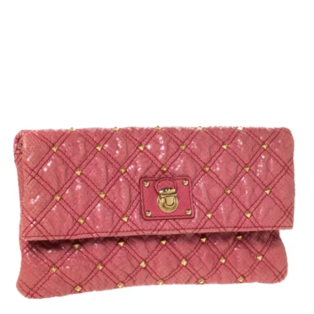 Marc Jacobs Pre-owned Leather clutches Pink Dames