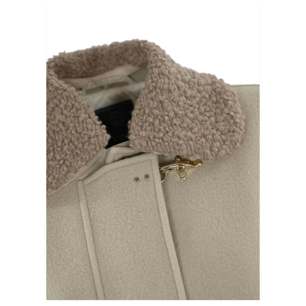 Fay Natuurlijke wol kasjmier jas Beige Dames