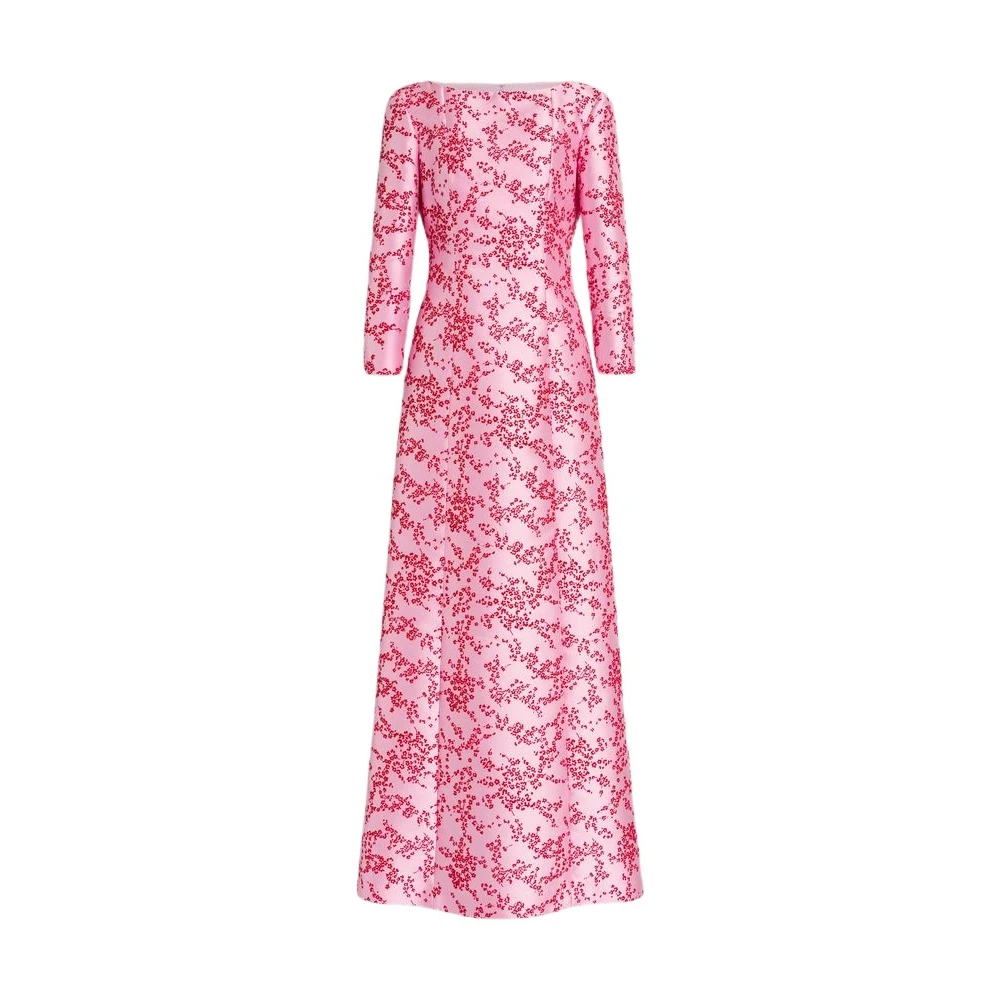 Alberta Ferretti Multicolor Gowns, Female, M, Long Floral Mikado Dress