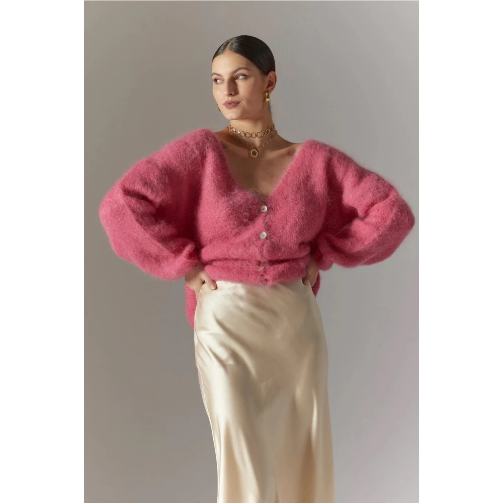 American Dreams Batik-geïnspireerde Cornelia Cardigan in Roze Pink Dames