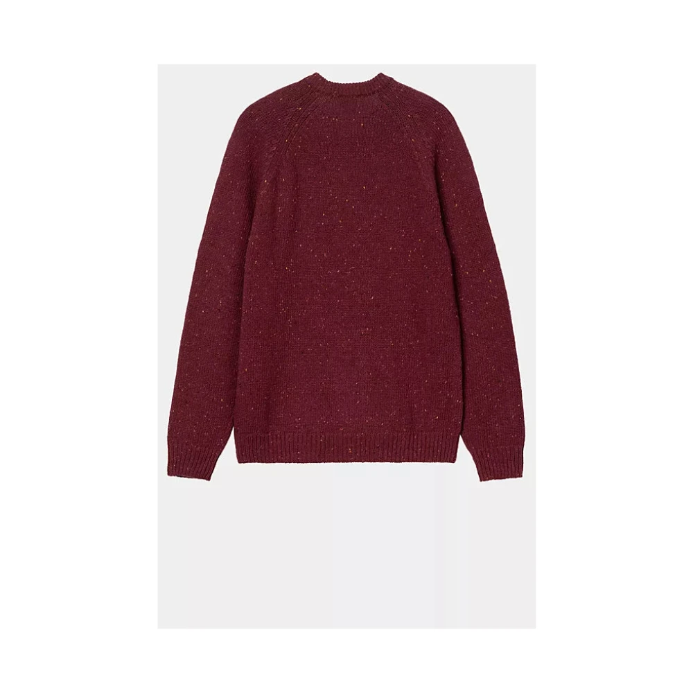 Carhartt WIP Gespikkelde Anglistic Sweater Red Heren