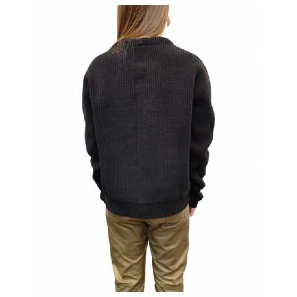 Rick Owens V-Neck Band Trui Black Dames