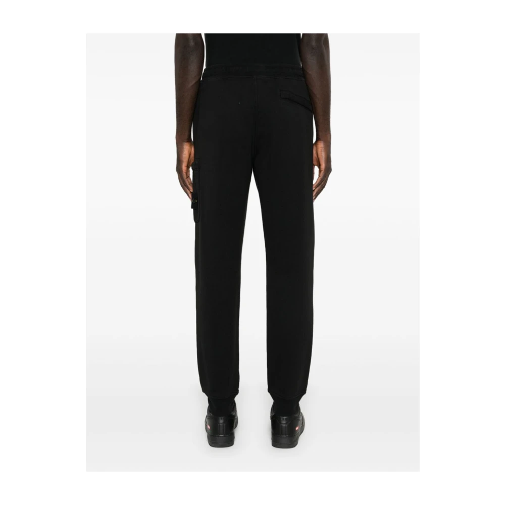 Stone Island Zwarte Broek voor Mannen Black Heren