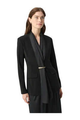 Blazer med scarfkrage