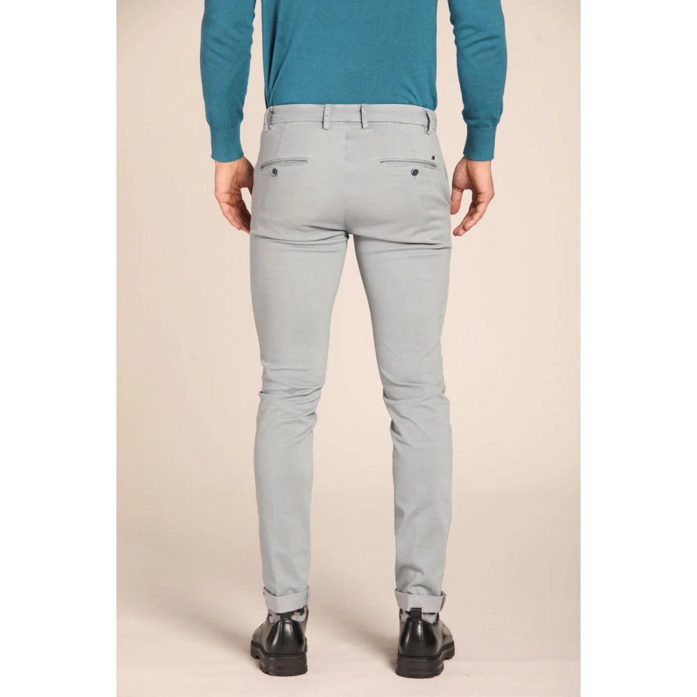 Mason's Milano Style Chino Broek Extra Slim Fit Gray Heren