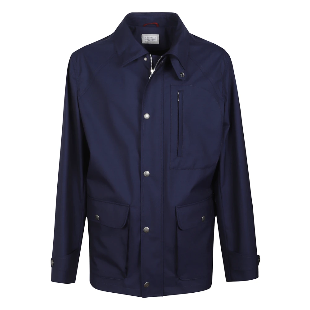 Brunello Cucinelli Blue Light Jackets, Male, L, Field Jacket