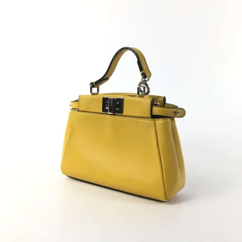 Fendi Vintage Pre-owned Leather fendi-bags Yellow Dames
