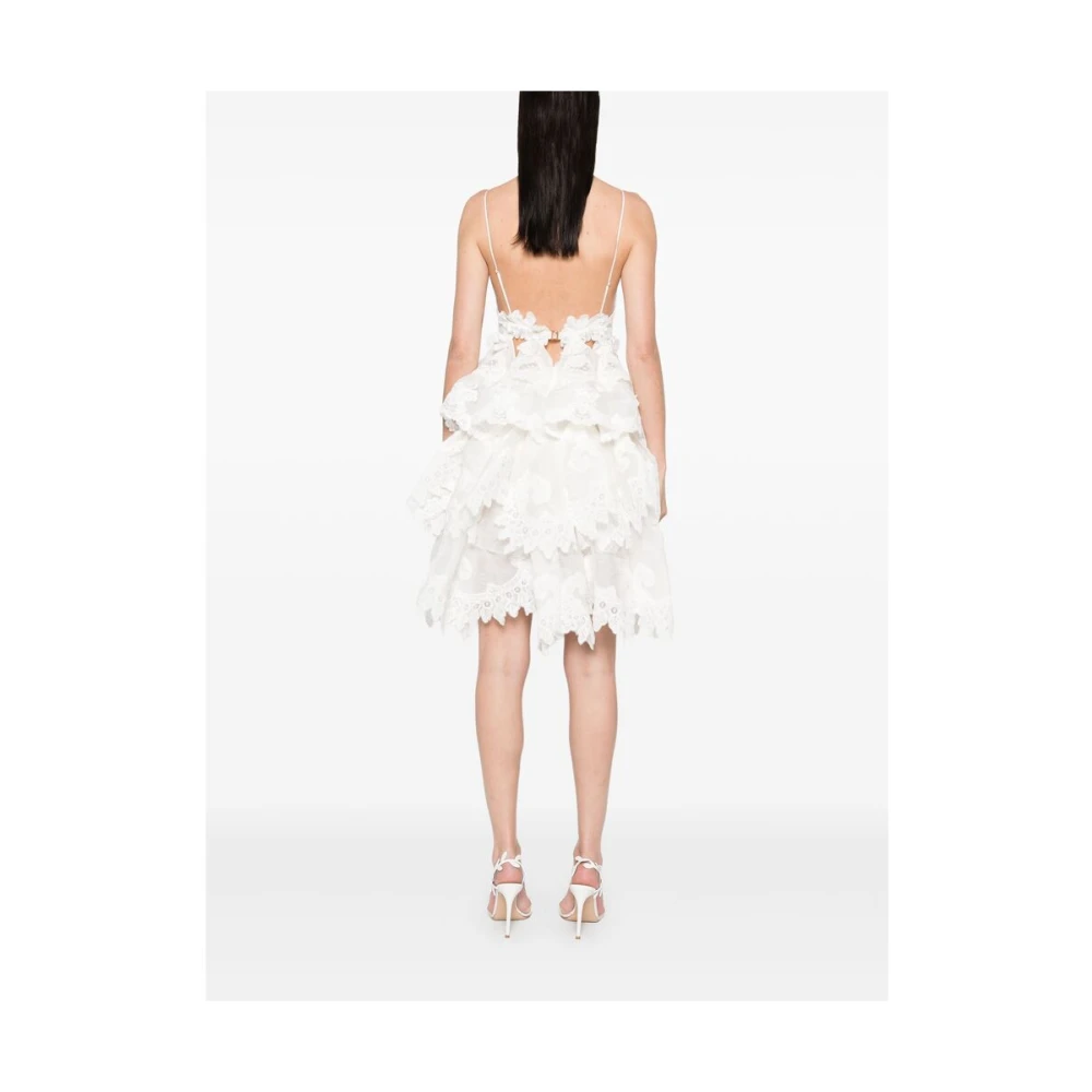Zimmermann Witte Sweetheart Neck Jurk White Dames