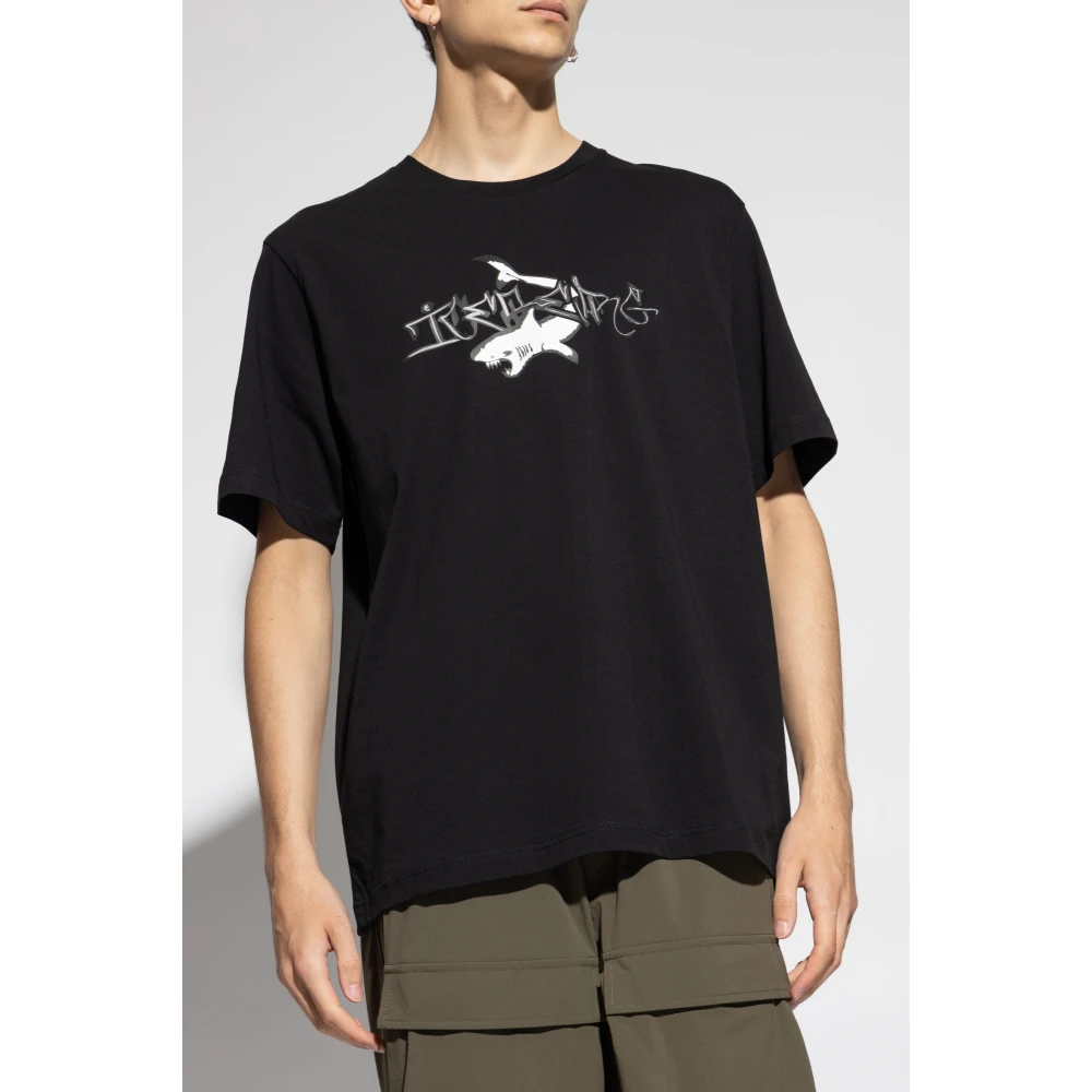 Iceberg Bedrukt T-shirt Black Heren