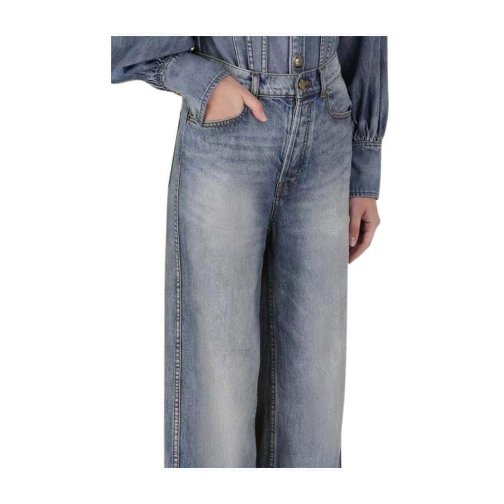 Zimmermann Briny Blue Wide Straight Jeans Blue Dames