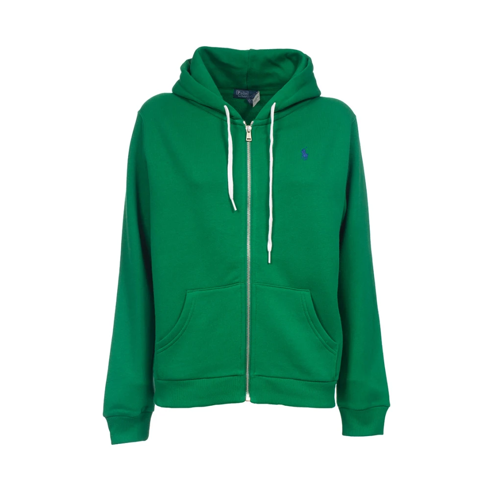 Polo Ralph Lauren Zip Hoodie Sweatshirt met Iconisch Logo Green Dames