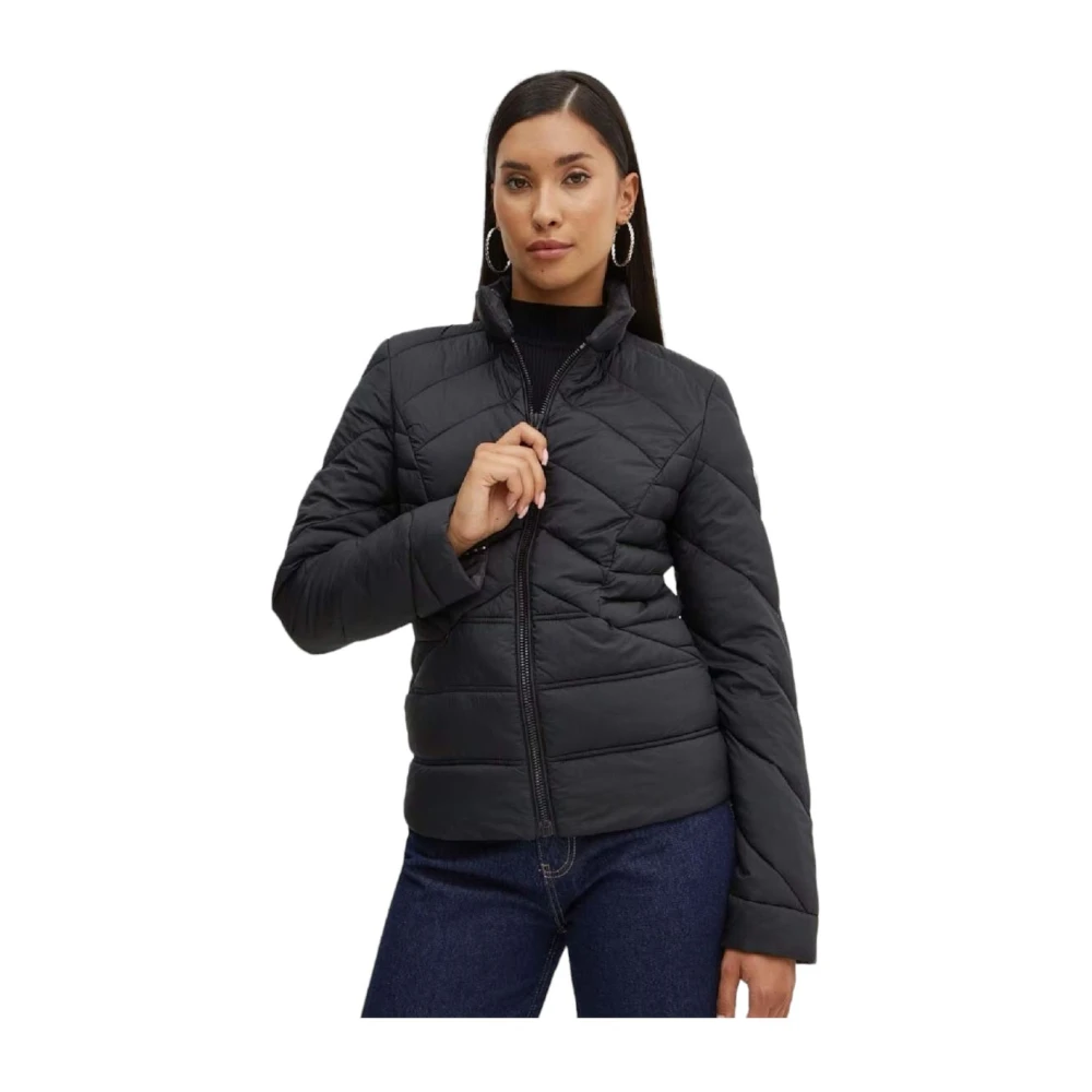 Guess Korte Gewatteerde Jas Black Dames