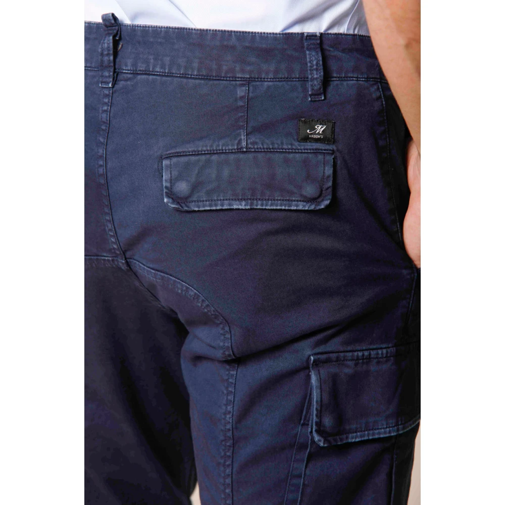 Mason's Extra Slim Cargo Broek in Blauw Marine Blue Heren