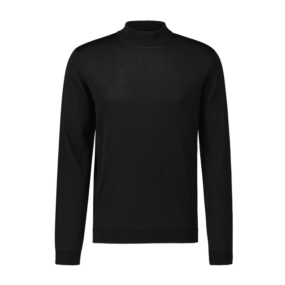 Roberto Collina Wollen Gebreide Trui Black Heren