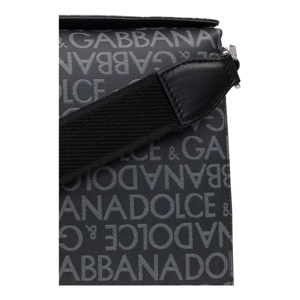 Dolce & Gabbana Schoudertas met monogram Gray Heren