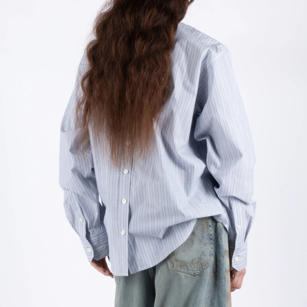 Acne Studios Gestreept Overhemd Blue Dames