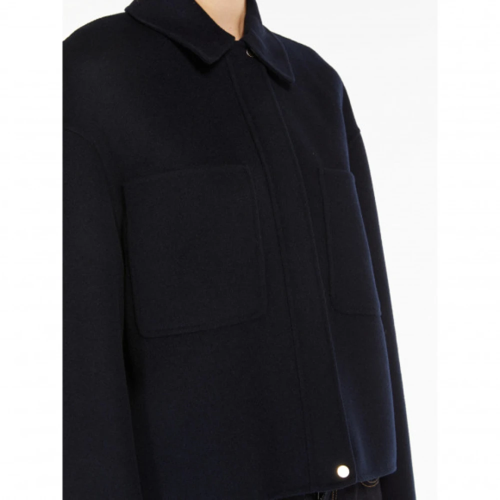 Max Mara Luxe Boxy Wollen Jas Black Dames