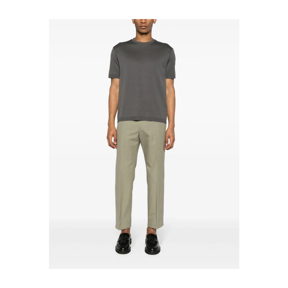 Herno Antraciet Gebreid T-shirt Gray Heren