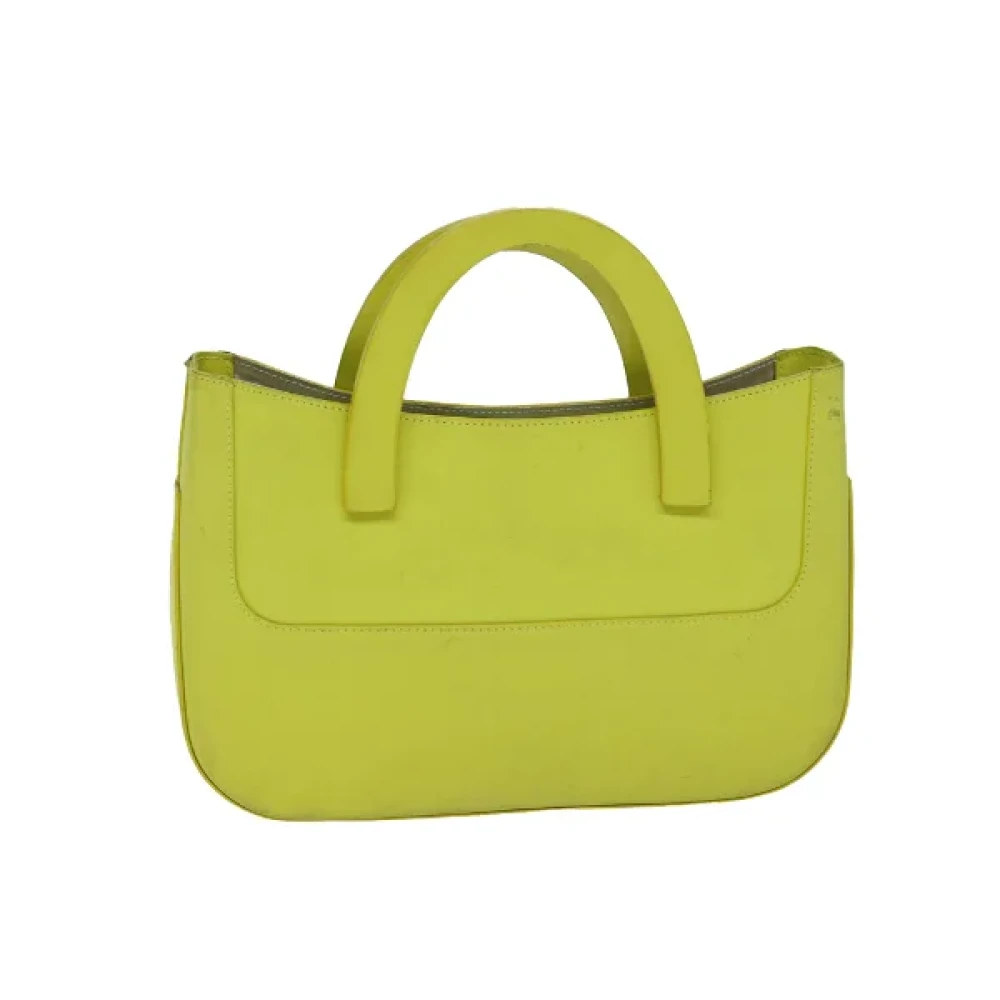 Gucci Vintage Pre-owned Leather handbags Yellow Dames