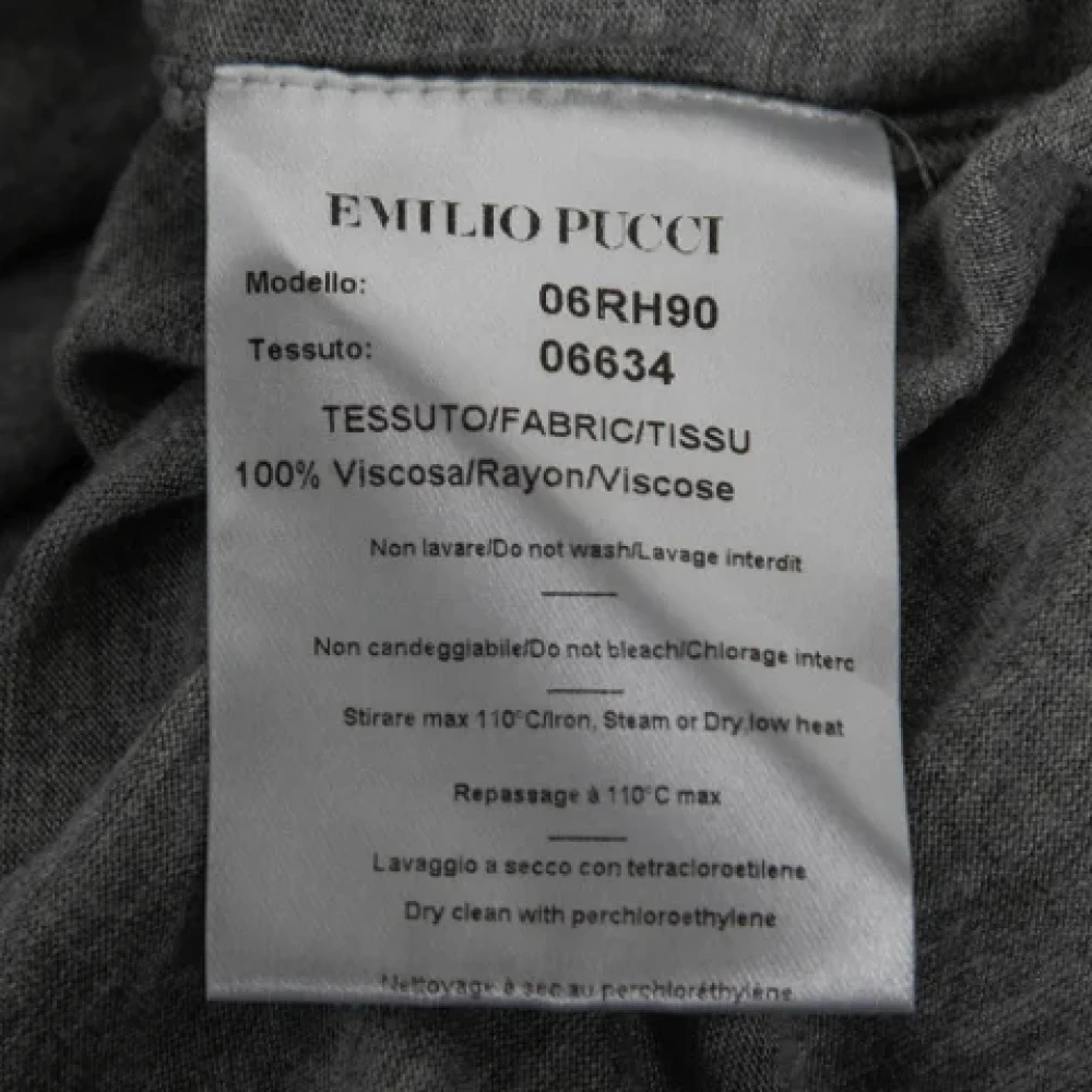 Emilio Pucci Pre-owned Fabric tops Gray Dames