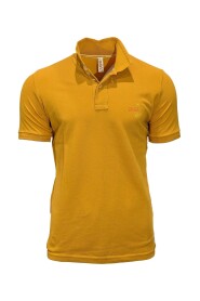 Oranje Zucca Print Polo met Korte Mouwen