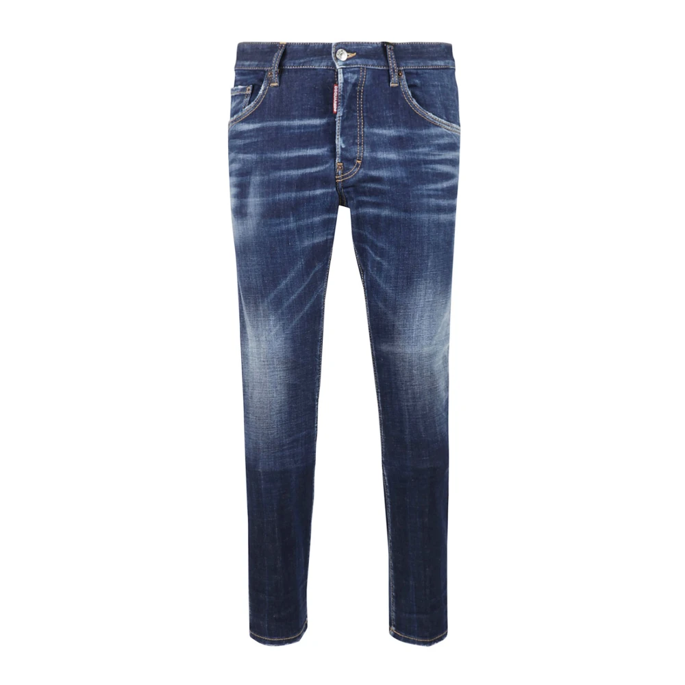 Dsquared2 Men's Blue Slim-Fit Jeans,, Slim-Fit 5-Pocket Trousers 2XL