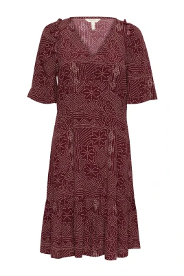 Tawny Port Dot Print Klänning