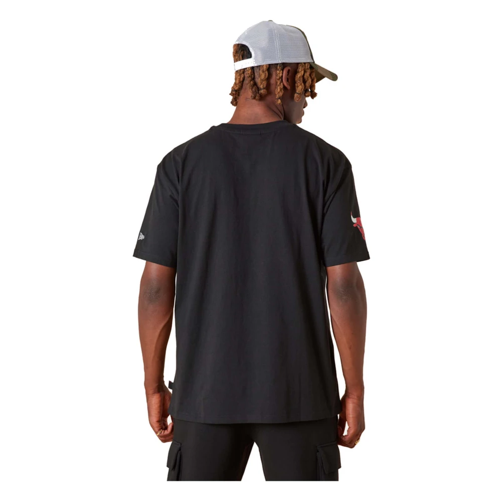 new era NBA Chicago Bulls Wordmark Logo T-shirt Black Heren