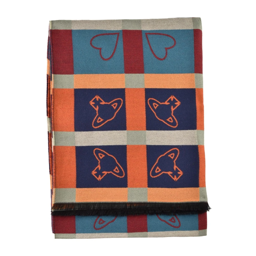 Vivienne Westwood Zijde Wol Blend Sjaal Multicolor Dames