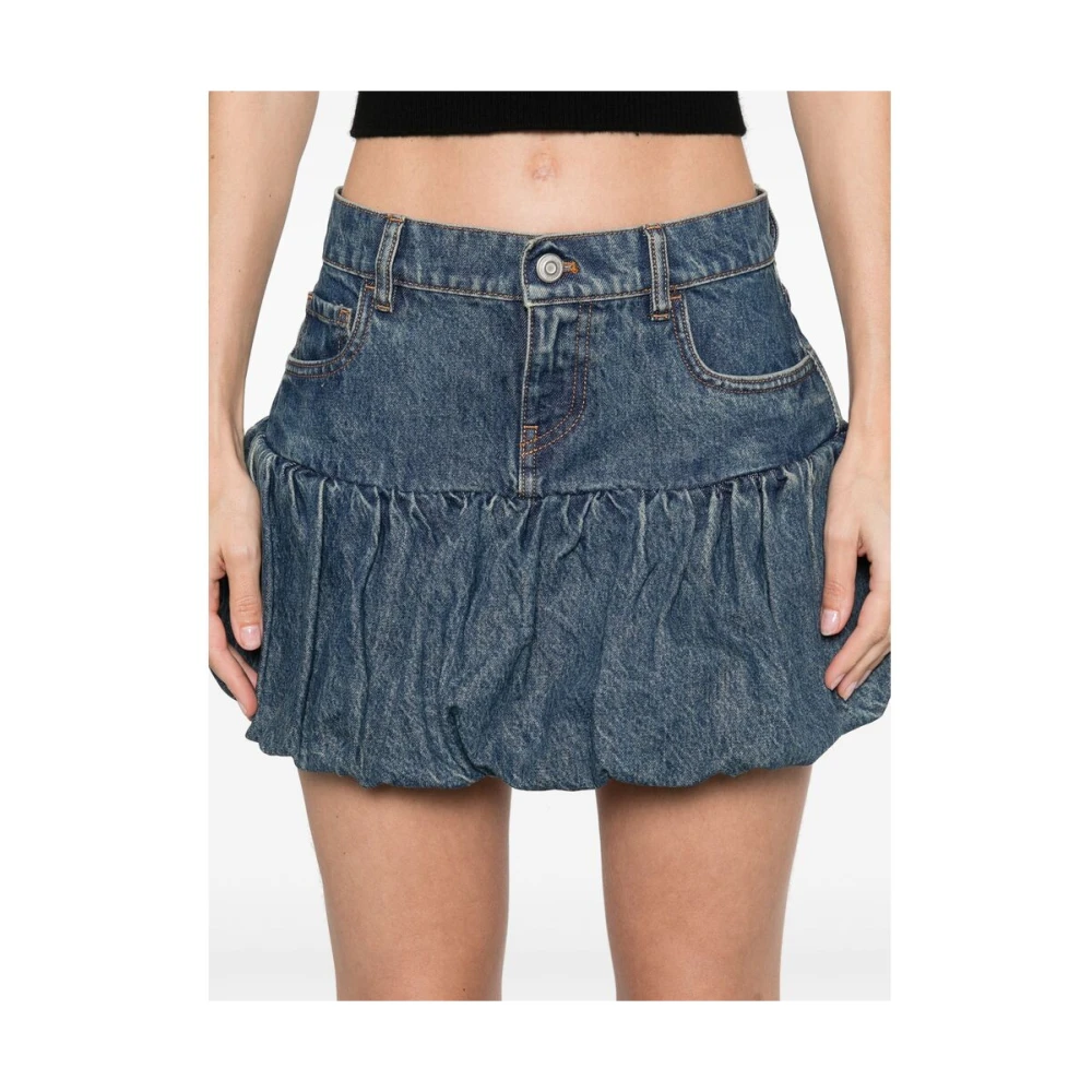 Coperni Indigo Blauwe Rok met Zakken Blue Dames