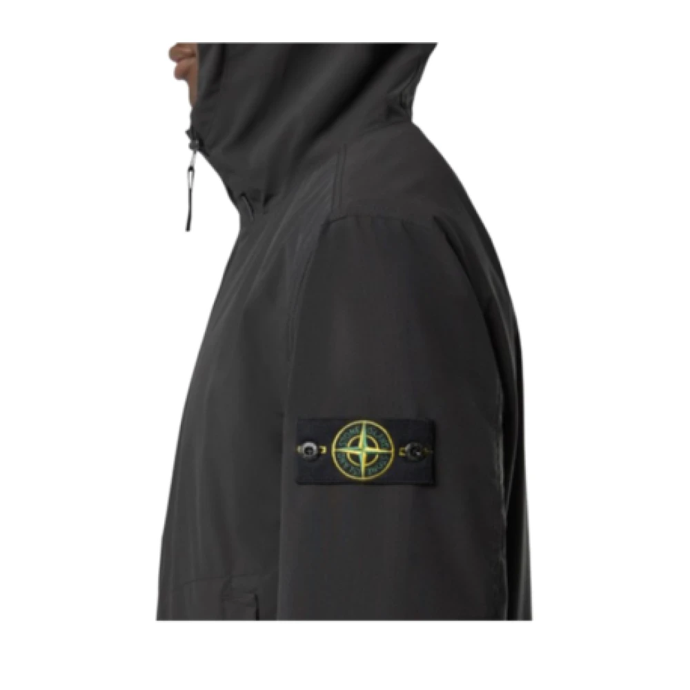 Stone Island 3-Laags Waterdichte Ademende Jas Black Heren