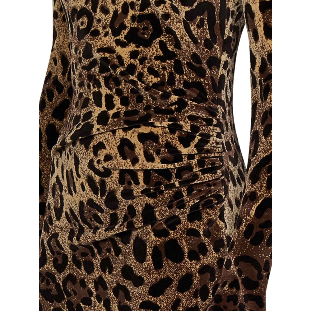 Dolce & Gabbana Luipaardprint Bruine Crewneck Top Brown Dames