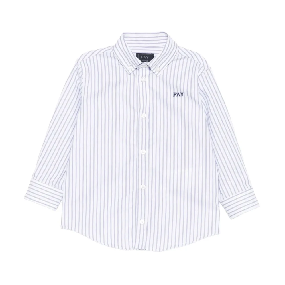 Fay Boys White Kids Shirts, 6 Y, Kids Shirt Collection