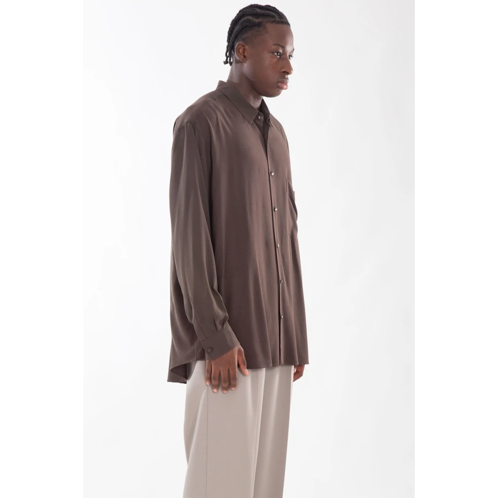 Magliano Manifesto Lettering Shirt Brown Heren