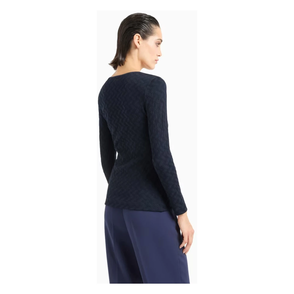 Giorgio Armani Stijlvolle Jumper voor Mannen Blue Dames
