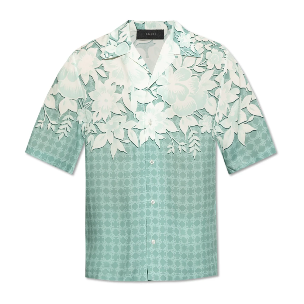 Amiri Overhemd met bloemenprint Blue Heren