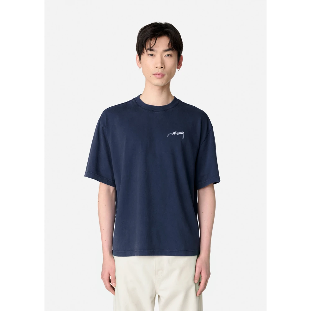 Axel Arigato Eer Gewassen T-shirt Blue Heren