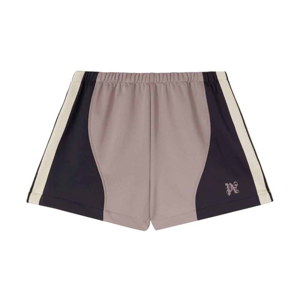 Palm Angels Kleur-Block Jersey Shorts met Side Stripe Multicolor Dames