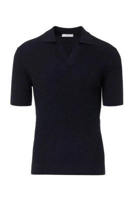 Diagonal Elegance Bomullstickad T-shirt