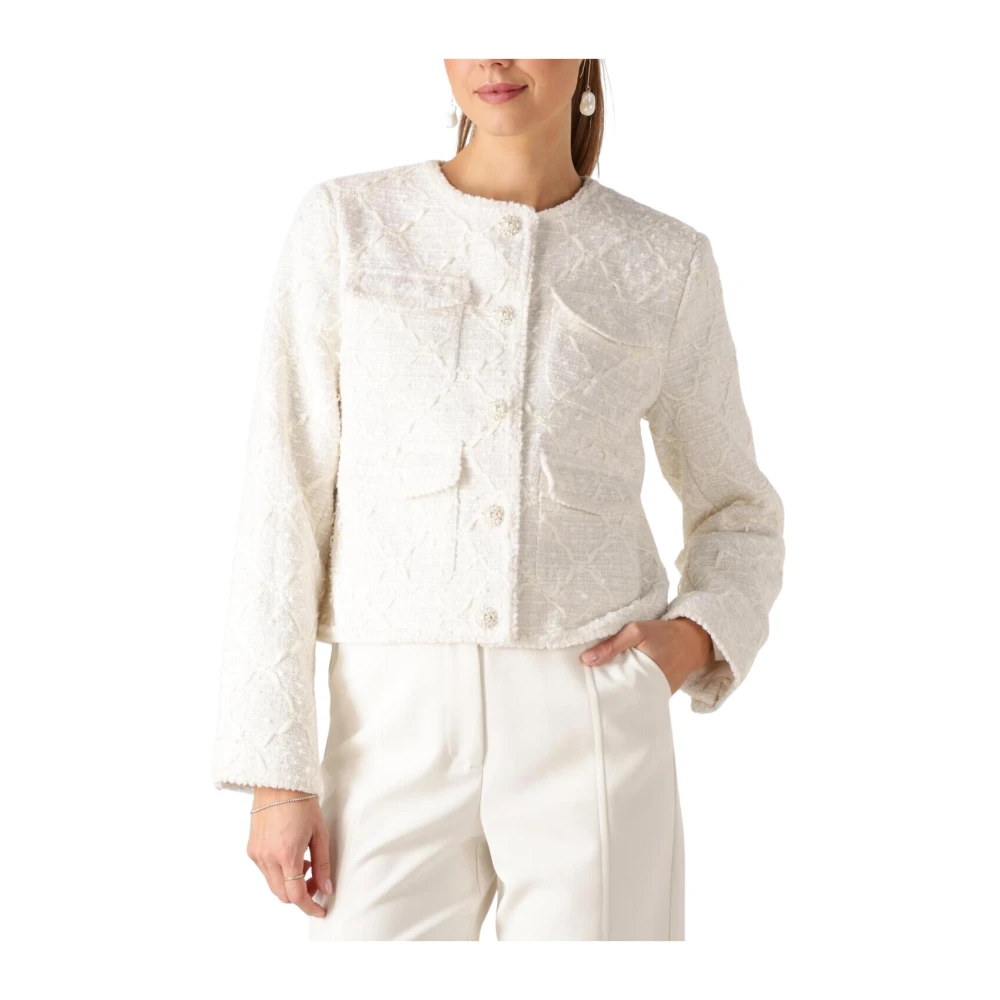 Y.A.S Elegante Ecru Blazer voor Vrouwen Beige Dames