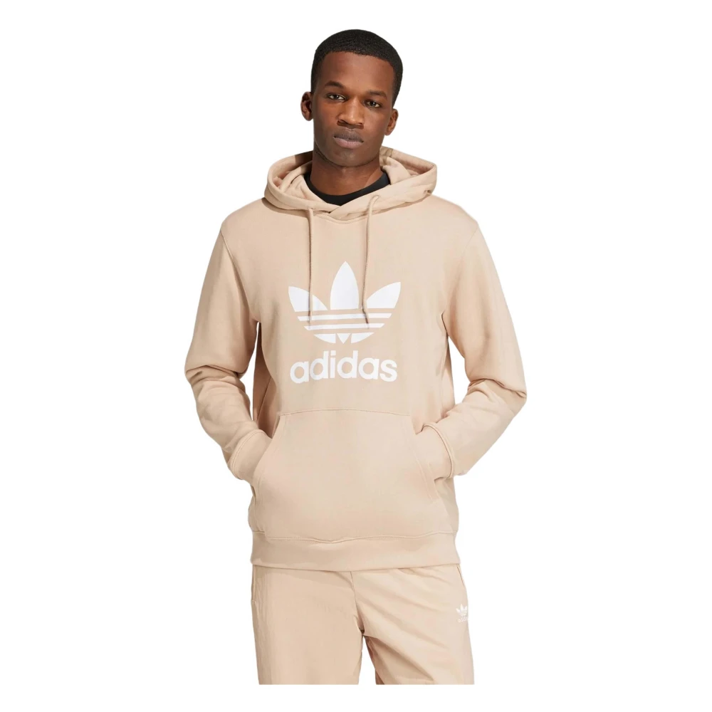 Adidas Adicolor Classics Trifolio Hoodie Beige Heren