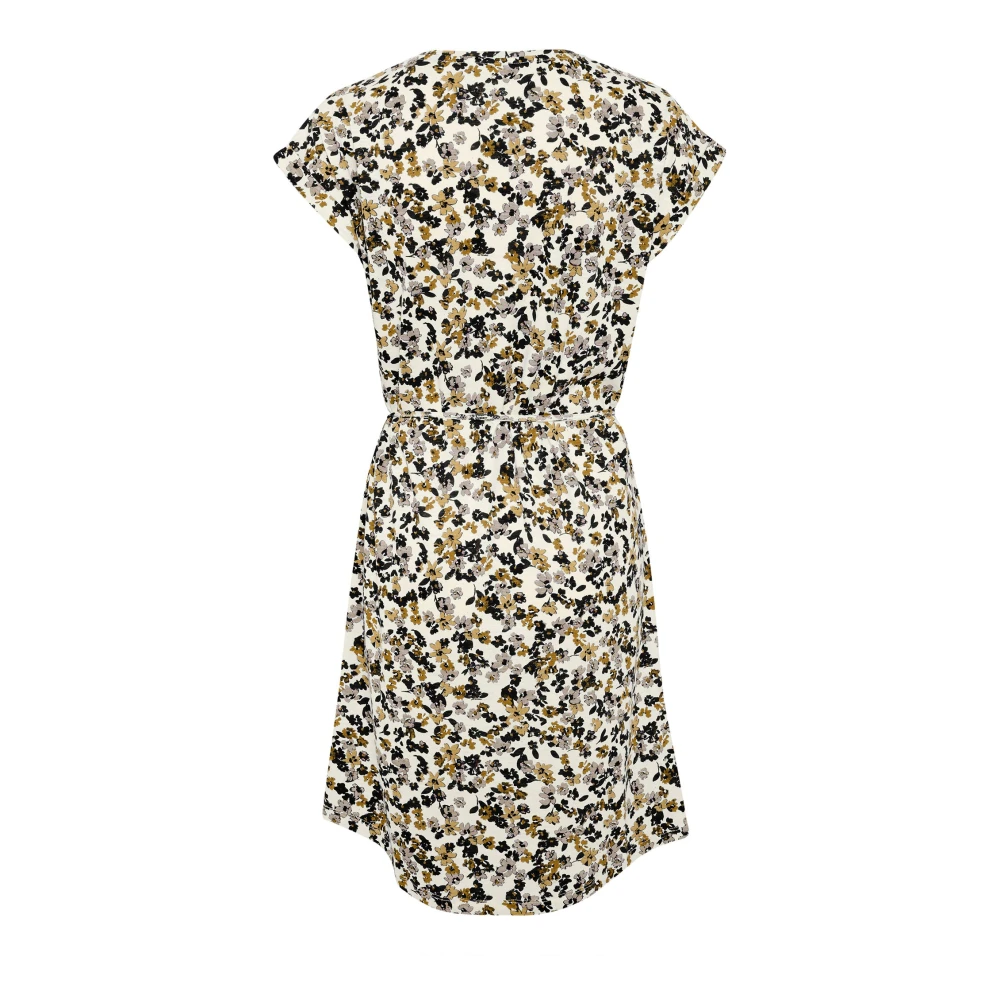 Part Two Multicolor Short Dresses, Female, L, Black Mini Flower Dress