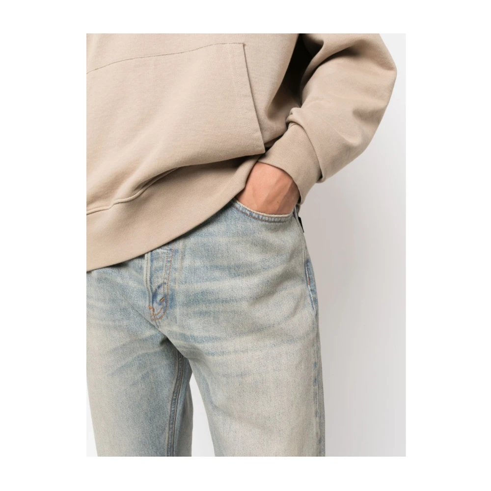 Haikure Coated Jeans Dirty Style Model Blue Heren