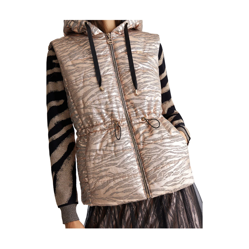 Liu Jo Veelzijdige Modieuze Gilet Jas Brown Dames