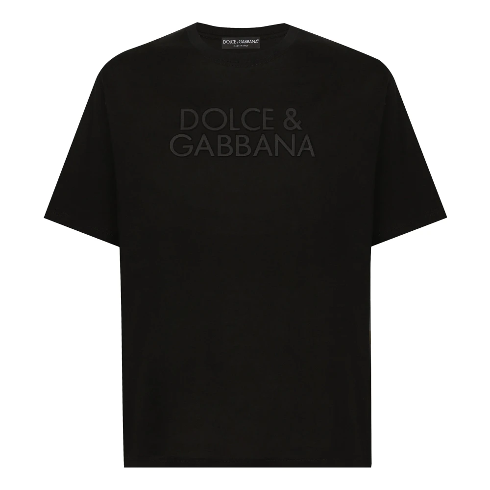 Dolce & Gabbana Katoenen Logo T-shirt Black Heren