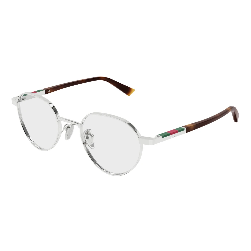 Gucci Men's Gray Glasses, 49 Mm, Round Optical Frame