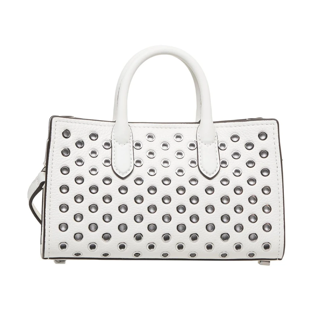 Michael Kors Witte Schoudertas met Oogjesdetail White Dames