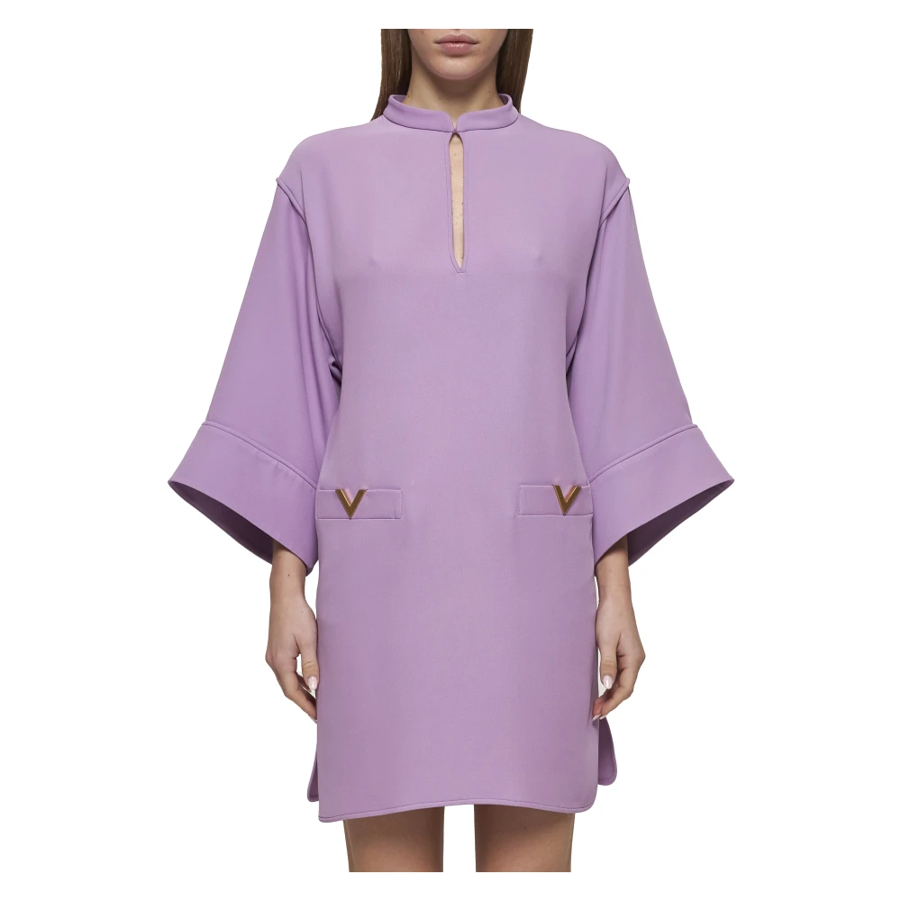 Valentino Elegante Rode Jurk Purple Dames