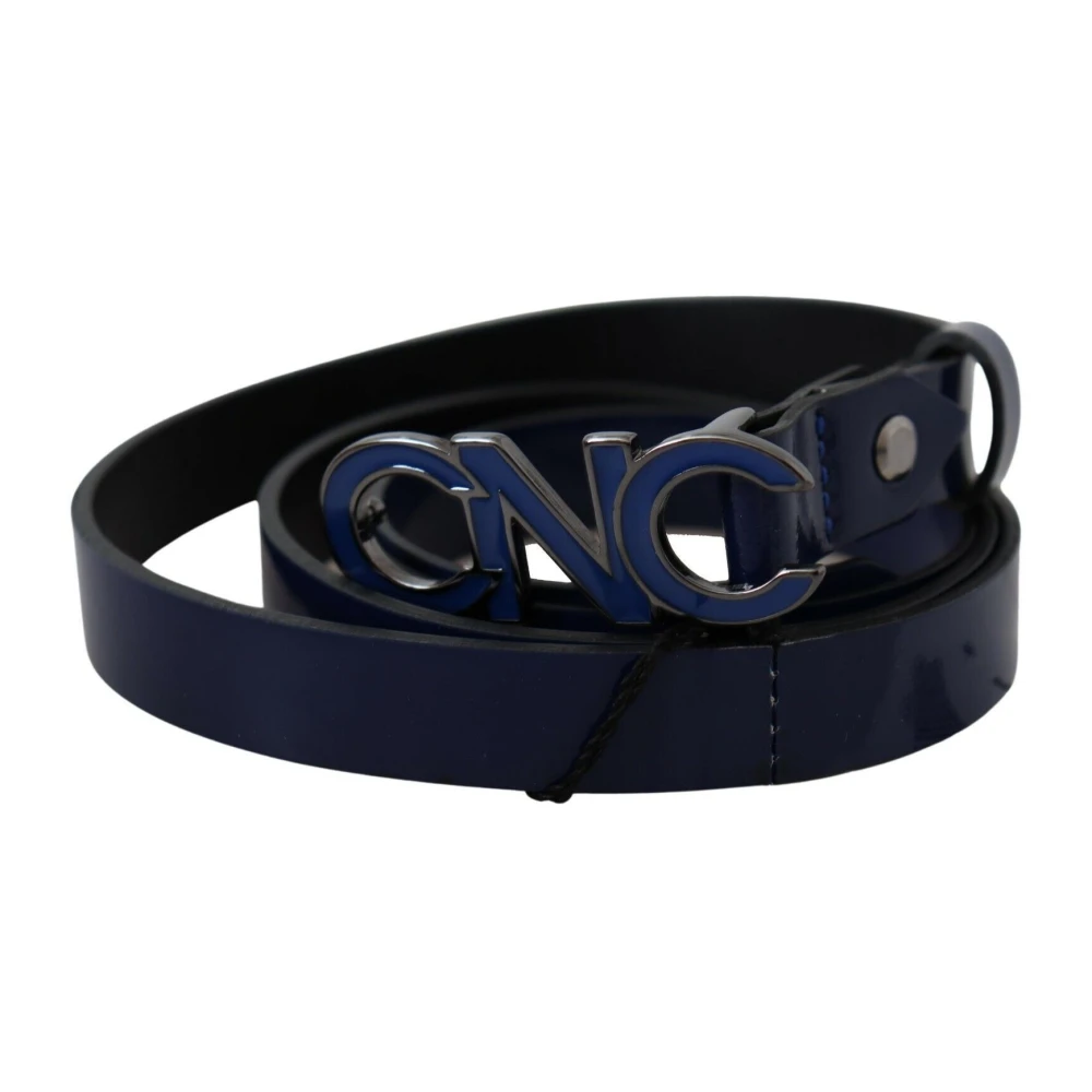 Costume National Women's Blue Dark Leather Belt For Fashion - Belts - One Size - Accessories
