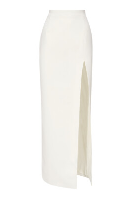 white-wool-crepe-long-skirt-split